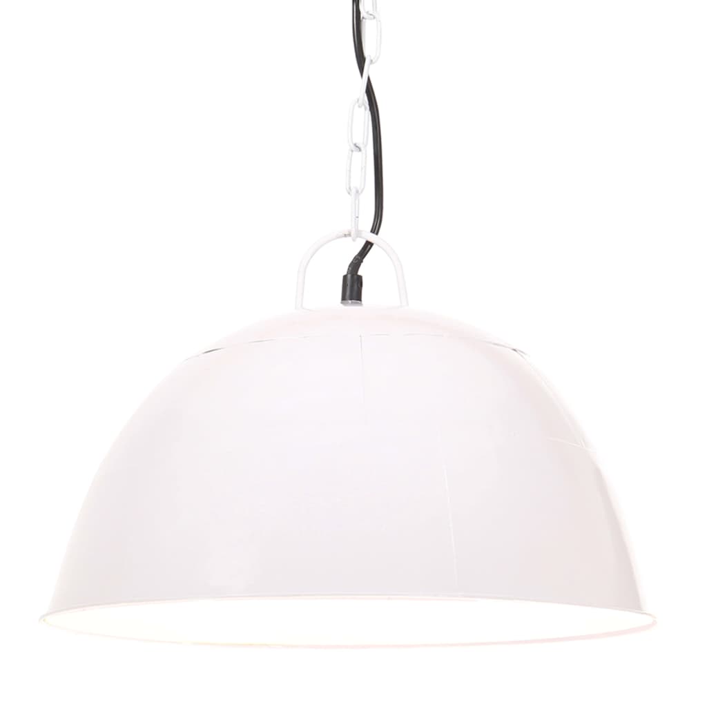 Hanglamp industrieel vintage rond 25 W E27 41 cm wit