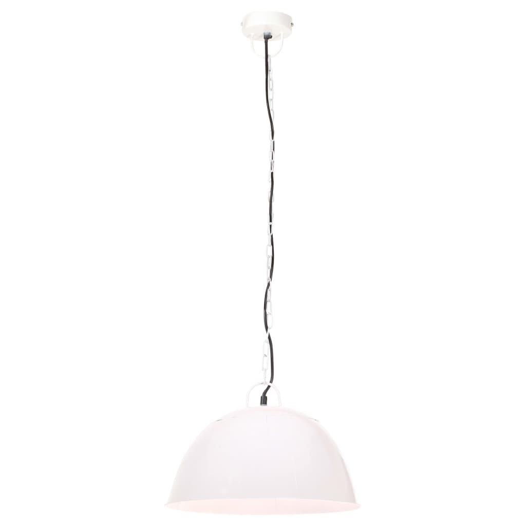 Hanglamp industrieel vintage rond 25 W E27 41 cm wit