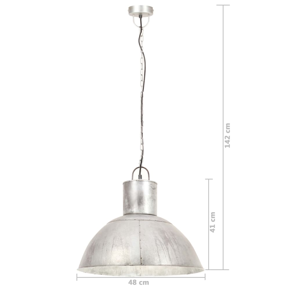 Lampe suspendue ronde 25 W E27 28,5 cm blanche