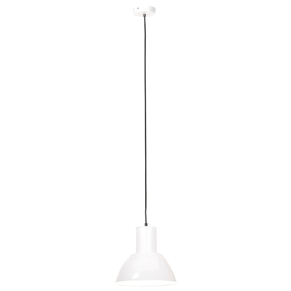 Lampe suspendue ronde 25 W E27 28,5 cm blanche