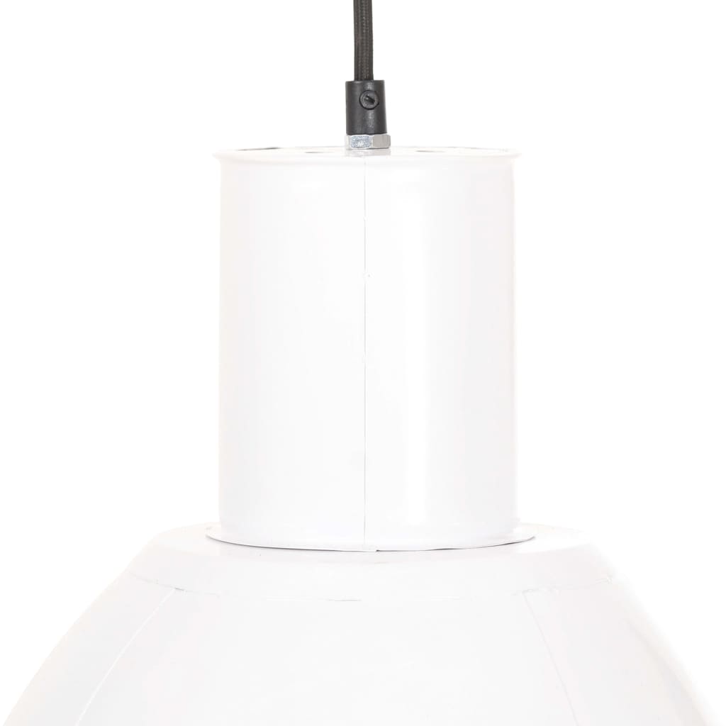 Lampe suspendue ronde 25 W E27 28,5 cm blanche