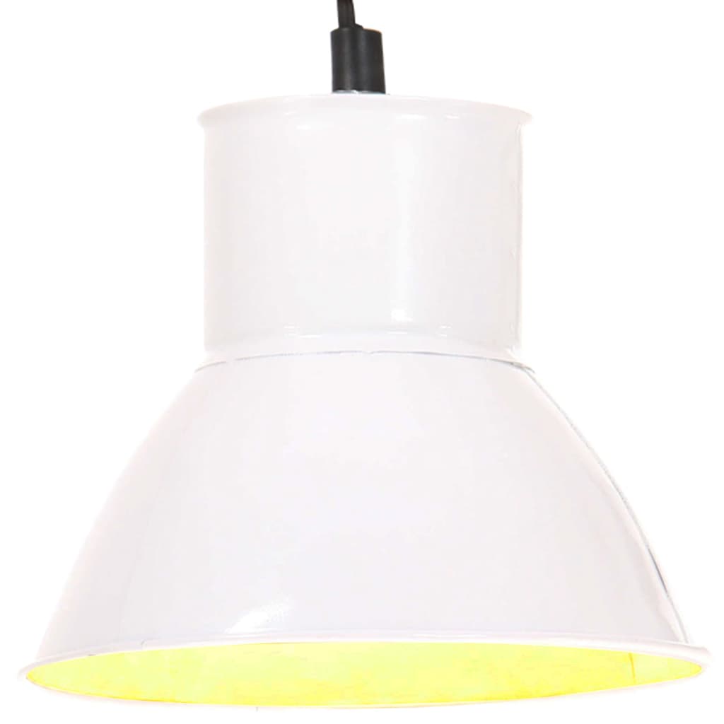 Lampe suspendue ronde 25 W E27 28,5 cm blanche