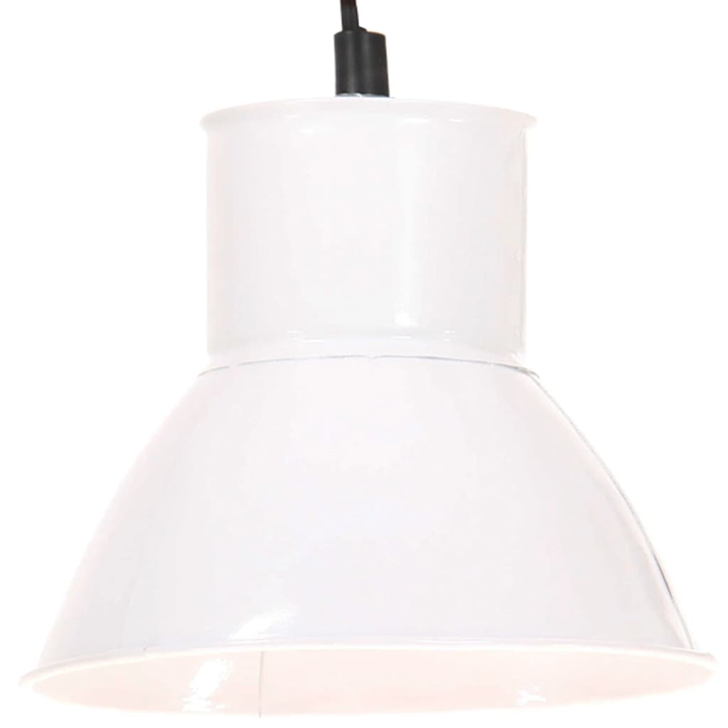 Lampe suspendue ronde 25 W E27 28,5 cm blanche