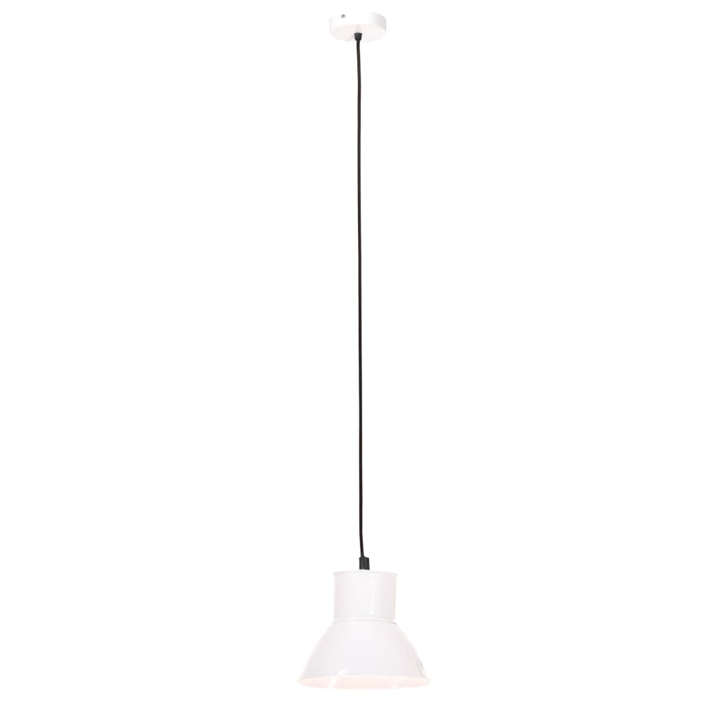 Lampe suspendue ronde 25 W E27 28,5 cm blanche