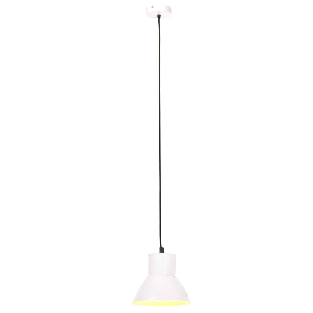 Lampe suspendue ronde 25 W E27 28,5 cm blanche