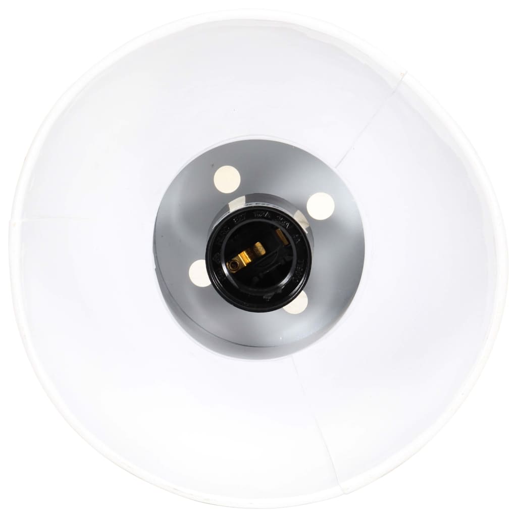 Lampe suspendue ronde 25 W E27 28,5 cm blanche