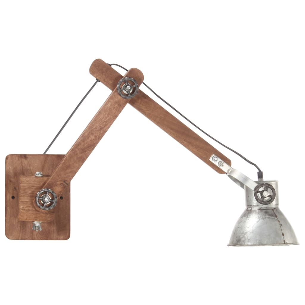 Wandlamp industrieel rond E27 messingkleurig