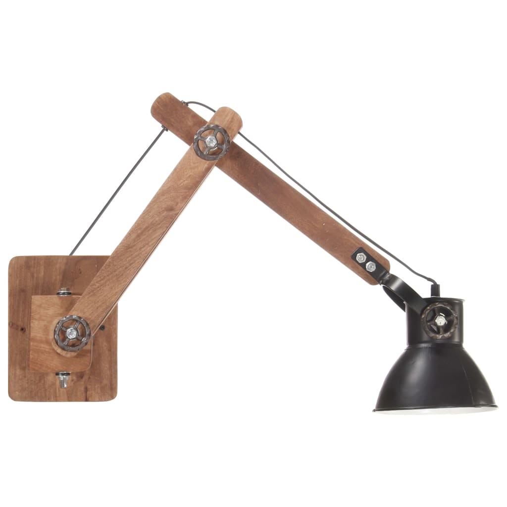 Wandlamp industrieel rond E27 messingkleurig