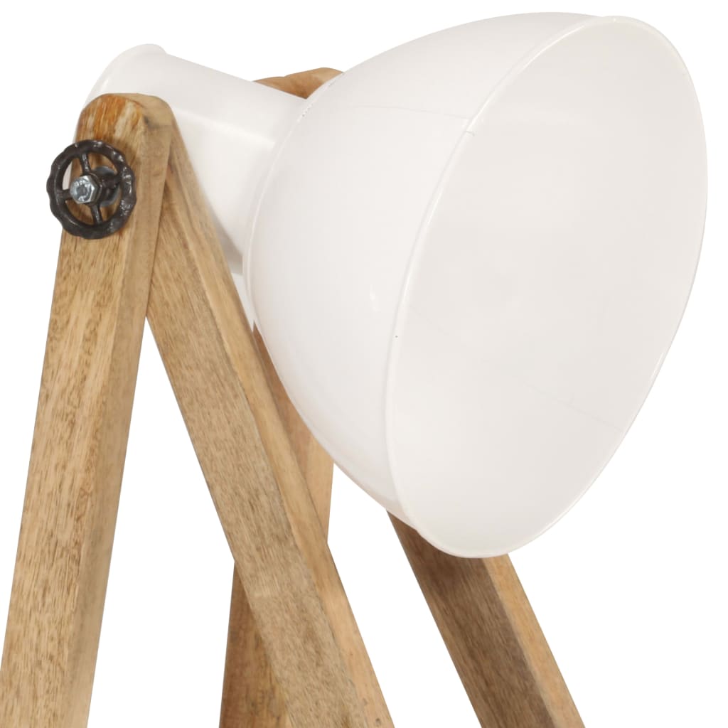 Lampadaires 3 pcs E27 en bois de manguier massif couleur laiton