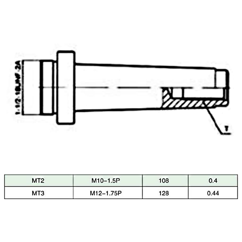 Jeu d'outils de perçage 15 pièces avec mandrin MT2-F1-12 50 mm