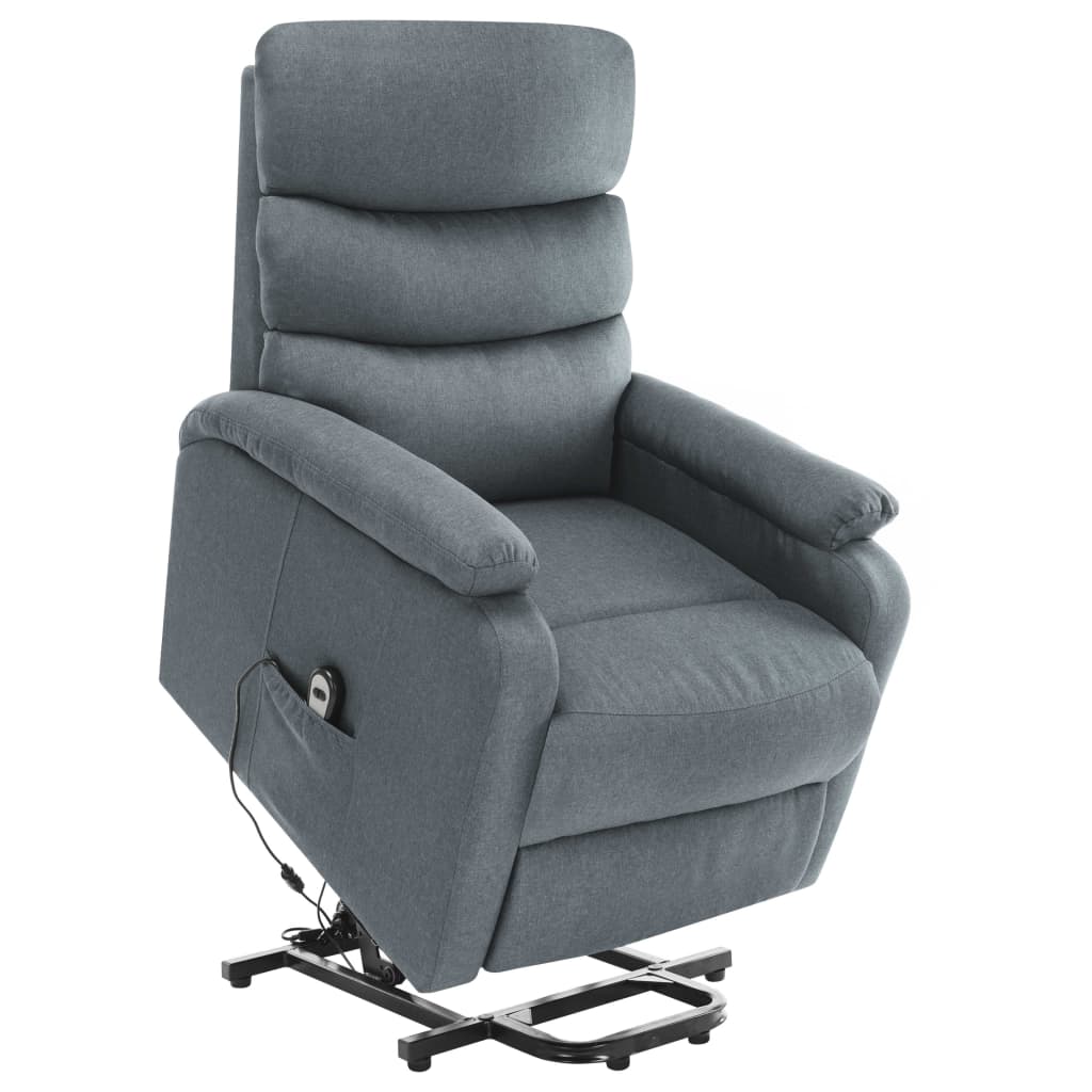 Fauteuil de massage verticalisateur tissu gris foncé