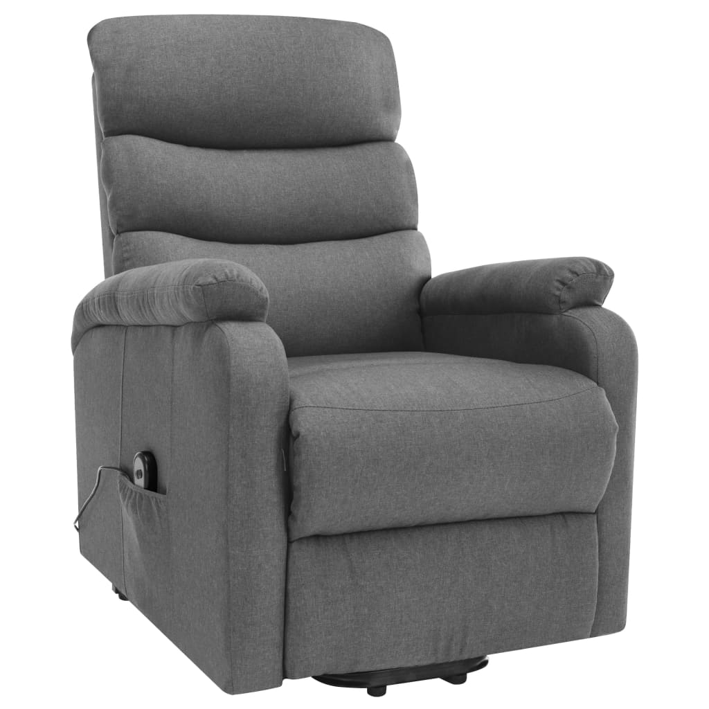 Fauteuil de massage verticalisateur tissu gris foncé