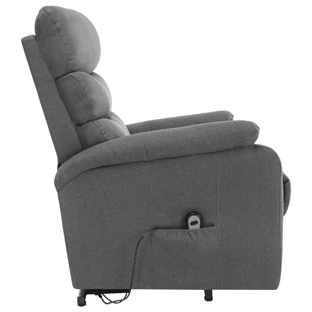 Fauteuil de massage verticalisateur tissu gris foncé