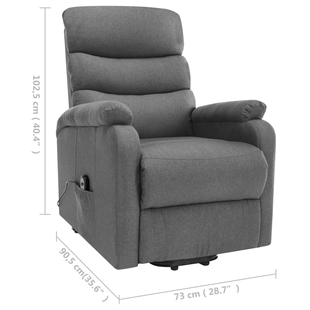 Fauteuil de massage verticalisateur tissu gris foncé