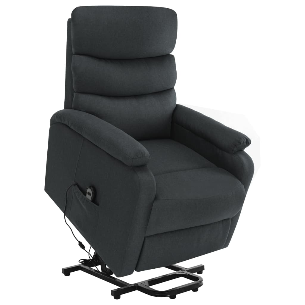 Fauteuil de massage verticalisateur tissu gris foncé