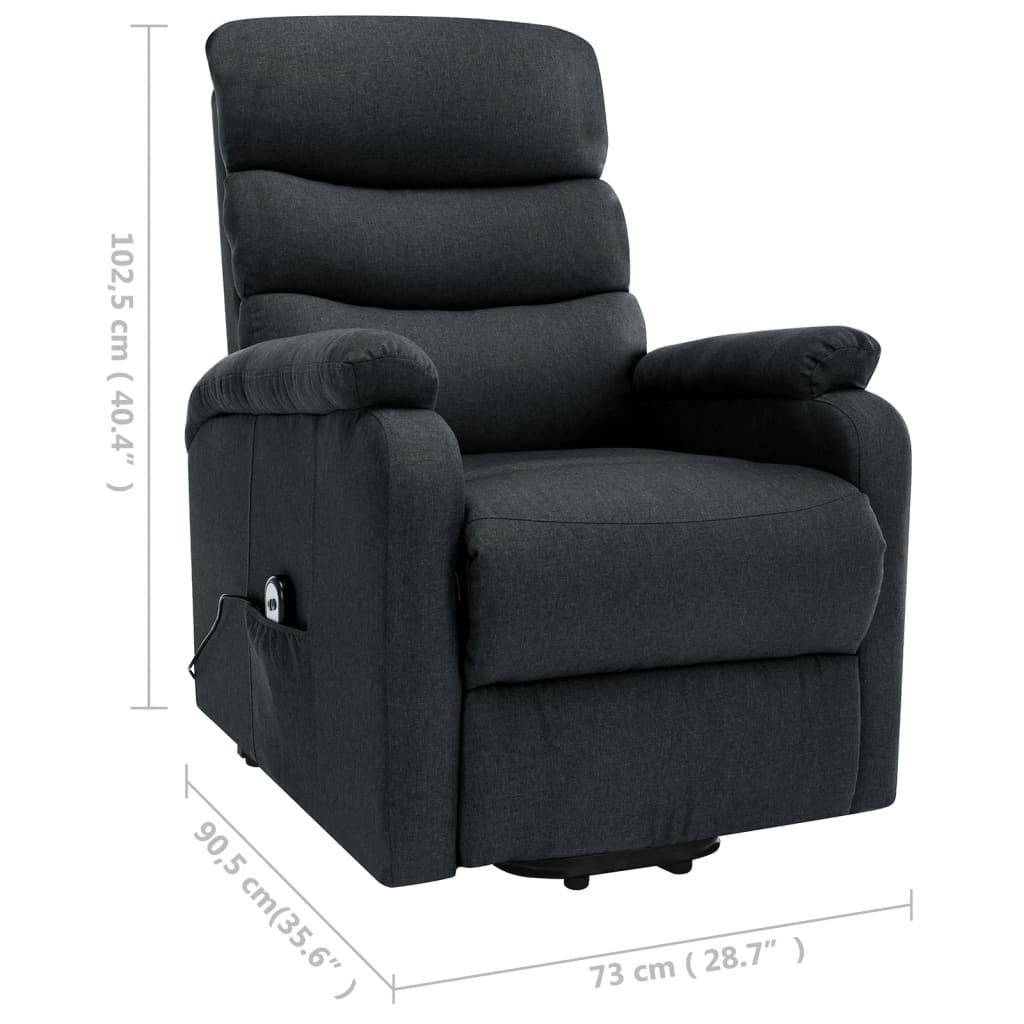 Fauteuil de massage verticalisateur tissu gris foncé