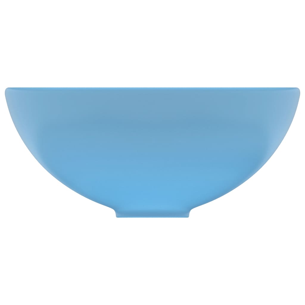 Lavabo rond 32,5x14 cm céramique bleu foncé