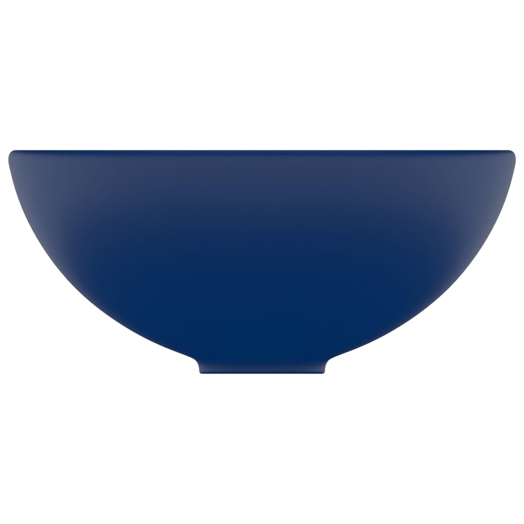 Lavabo rond 32,5x14 cm céramique bleu foncé