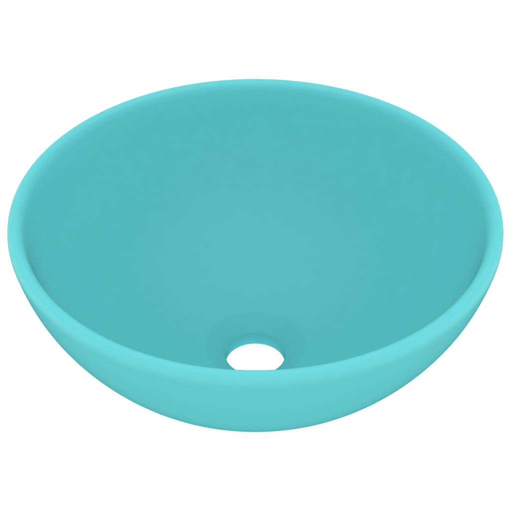 Lavabo rond 32,5x14 cm céramique bleu foncé