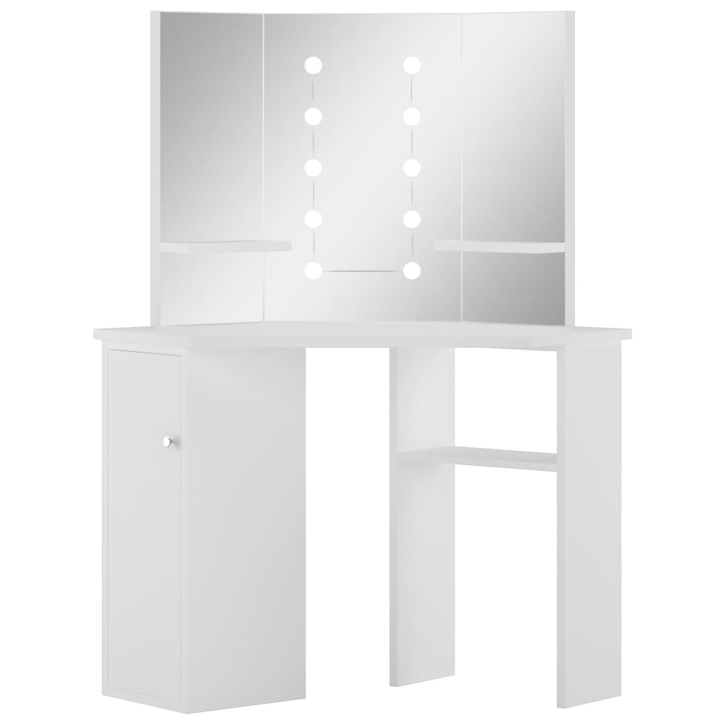 Hoekkaptafel met LED 111x54x141,5 cm