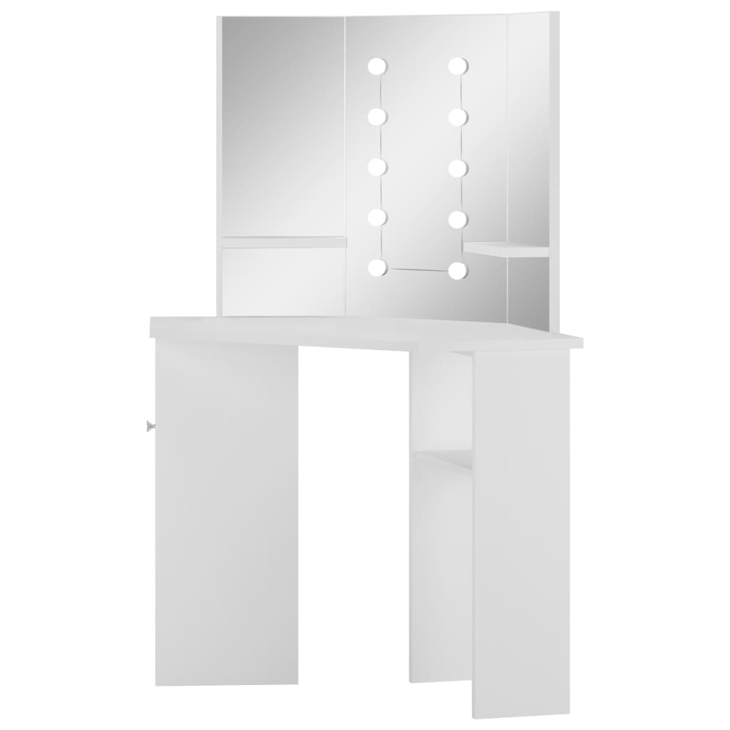 Hoekkaptafel met LED 111x54x141,5 cm