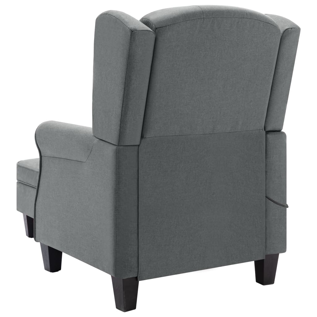 Fauteuil de massage avec repose-pieds en tissu