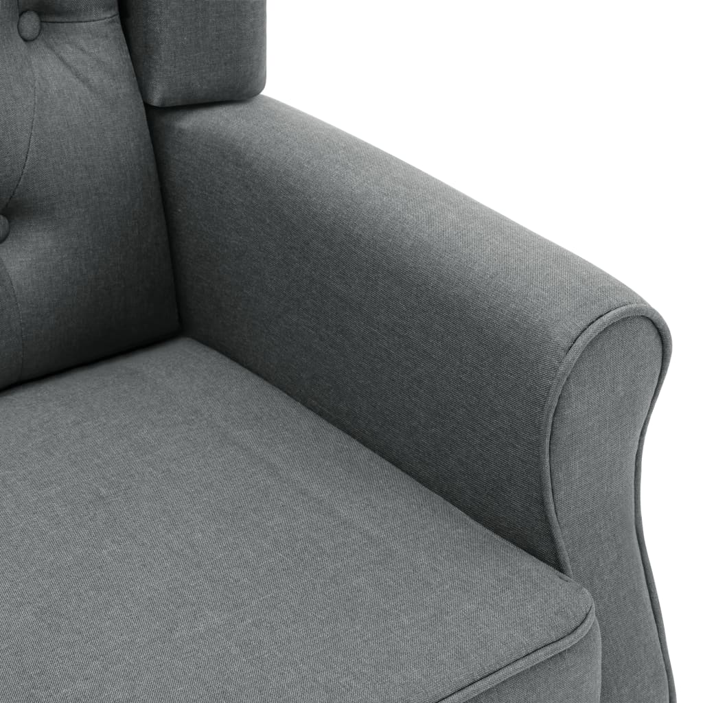 Fauteuil de massage avec repose-pieds en tissu