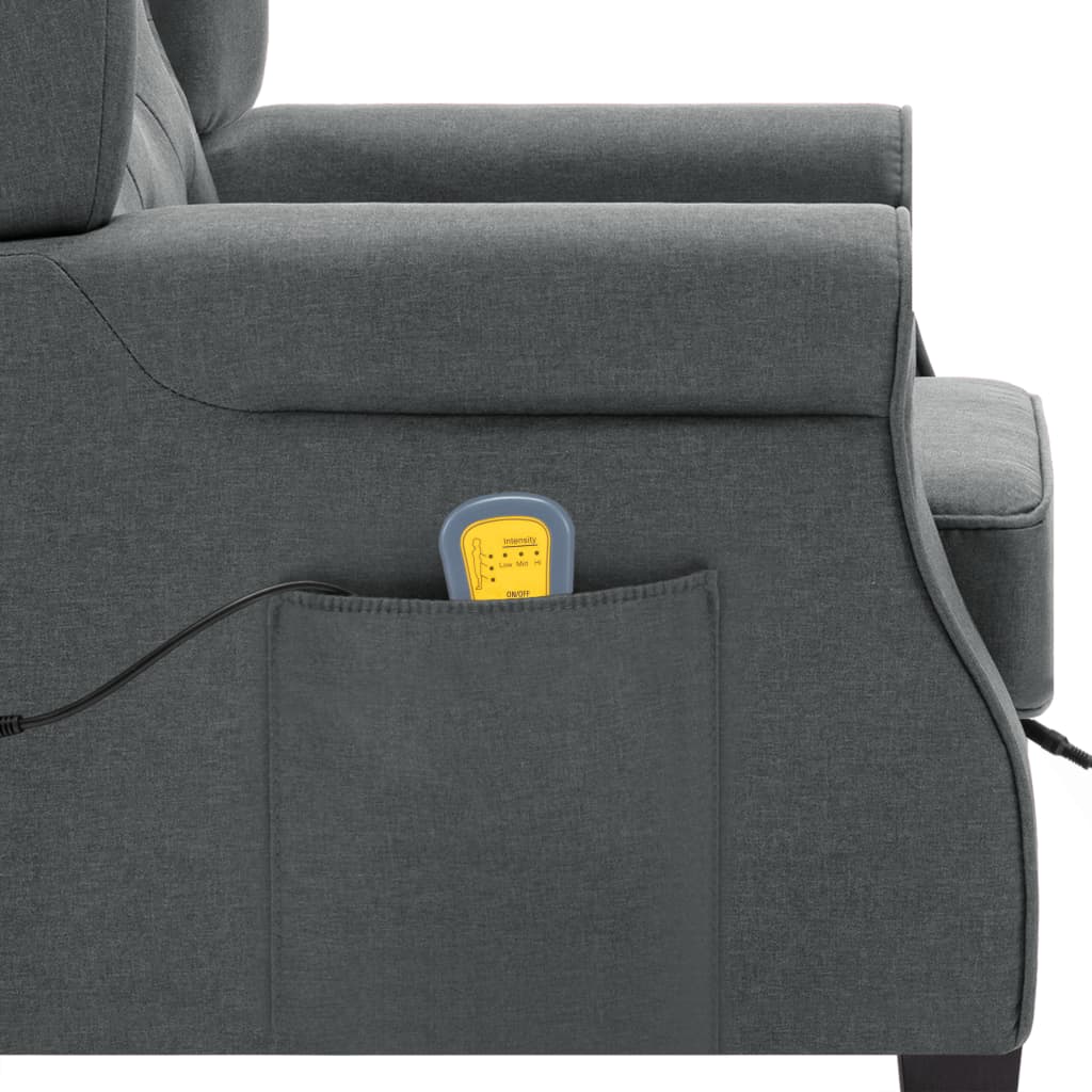 Fauteuil de massage avec repose-pieds en tissu