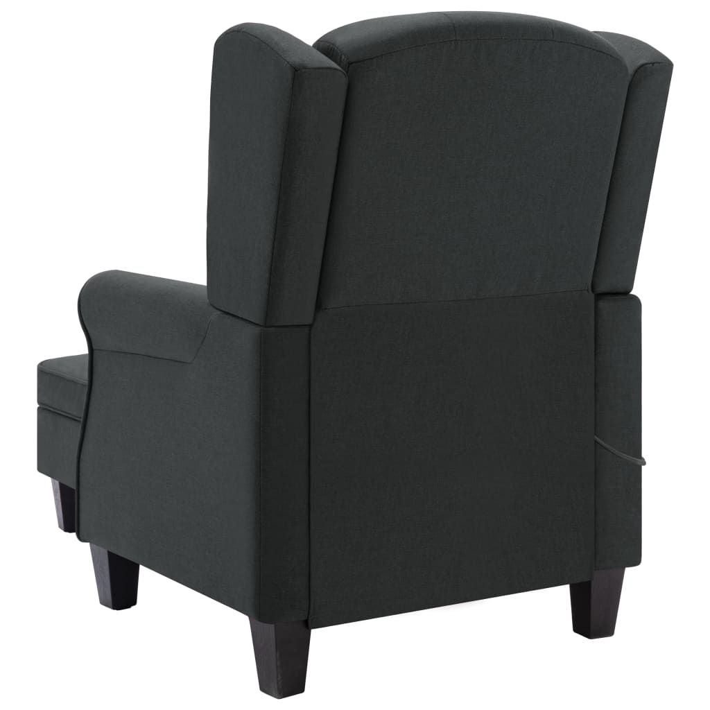 Fauteuil de massage avec repose-pieds en tissu