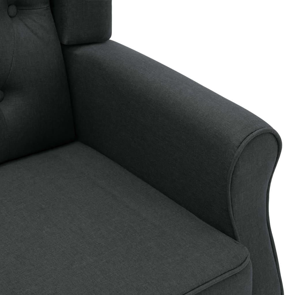 Fauteuil de massage avec repose-pieds en tissu