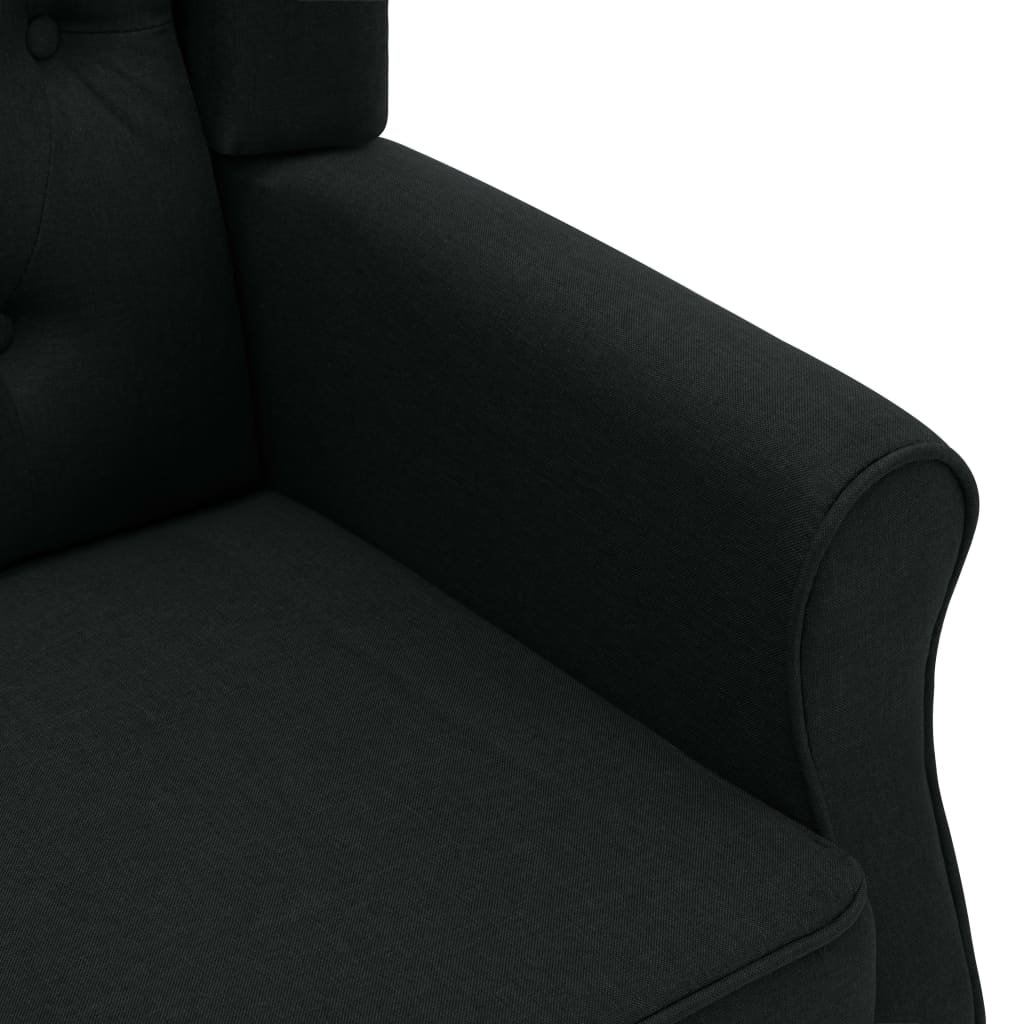 Fauteuil de massage avec repose-pieds en tissu