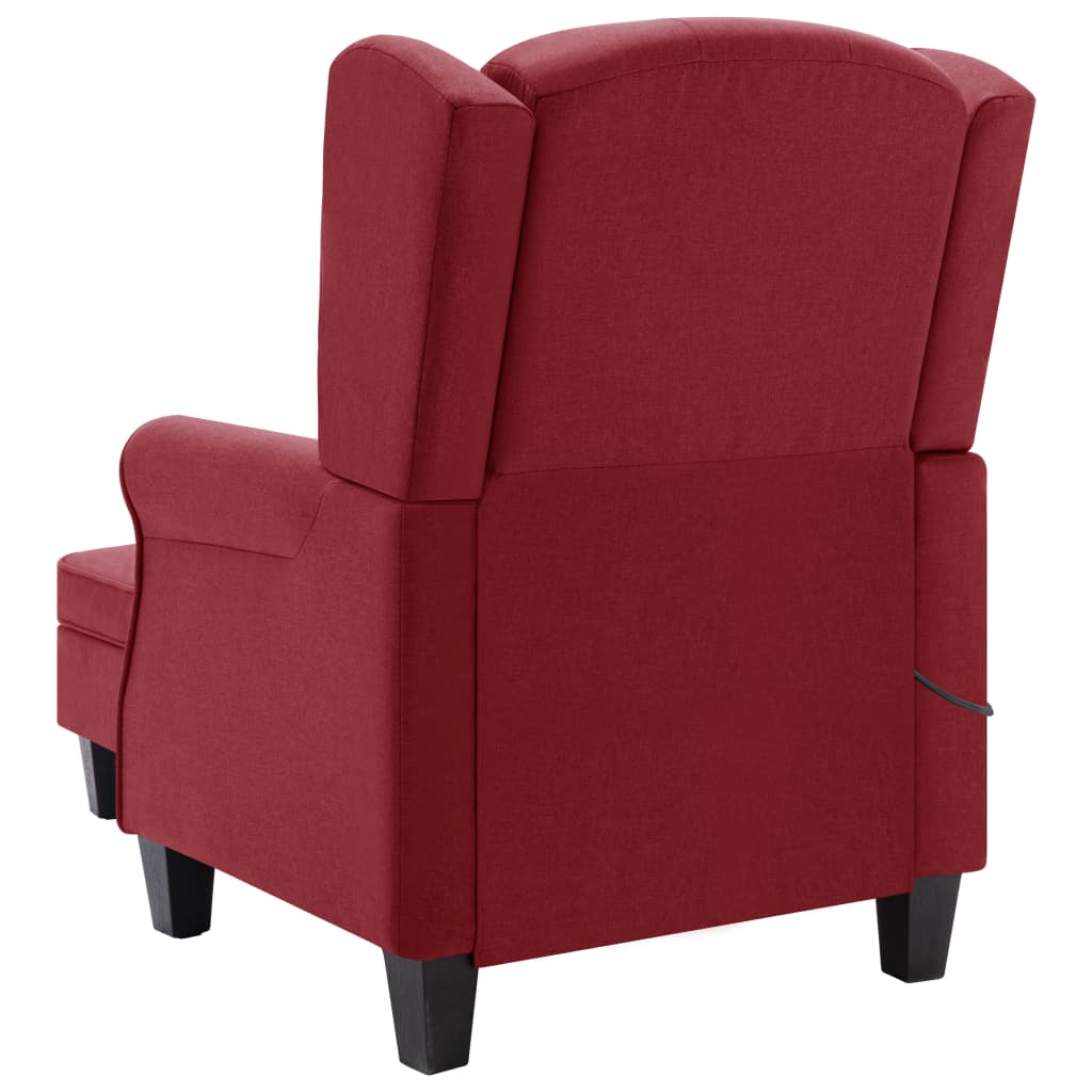 Fauteuil de massage avec repose-pieds en tissu