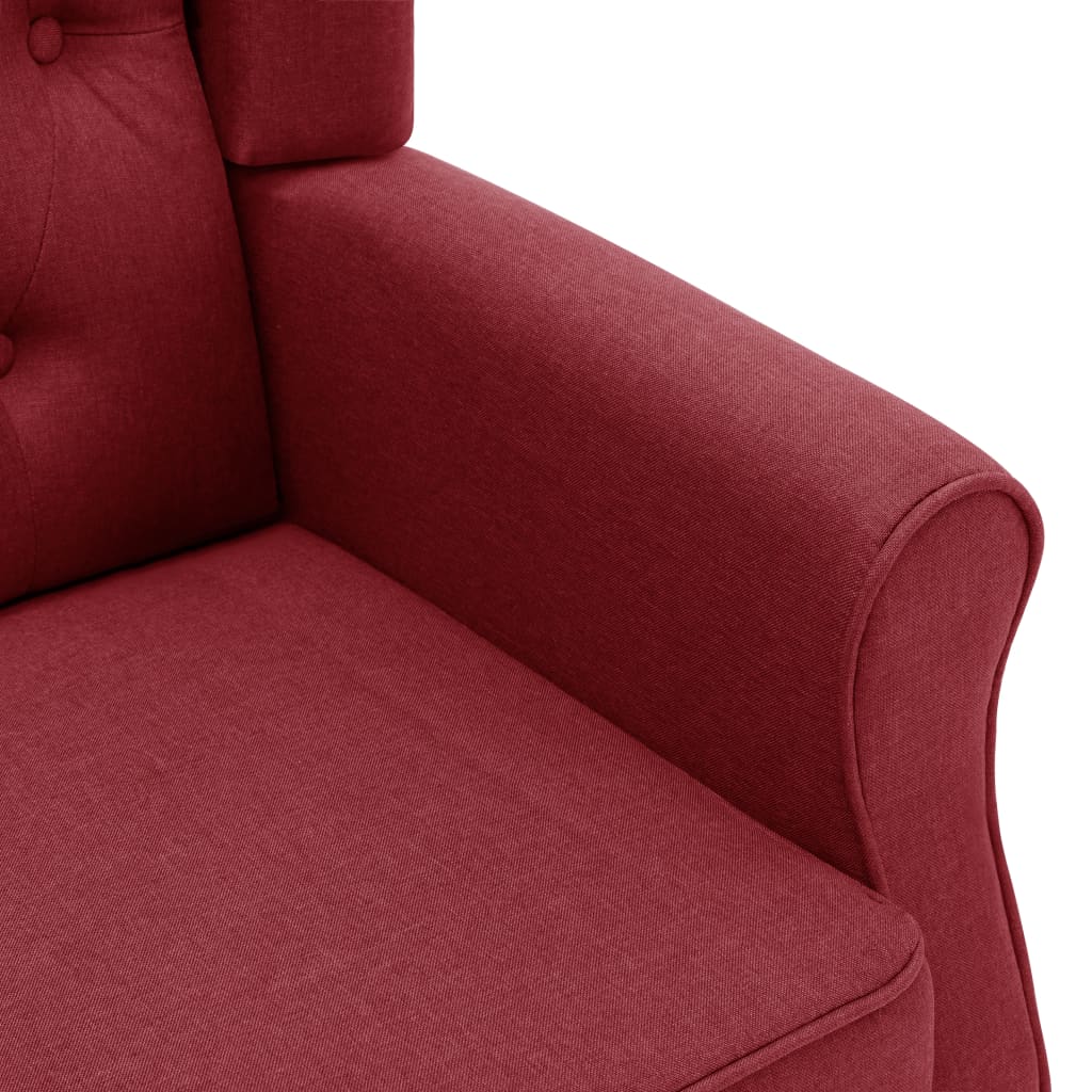 Fauteuil de massage avec repose-pieds en tissu