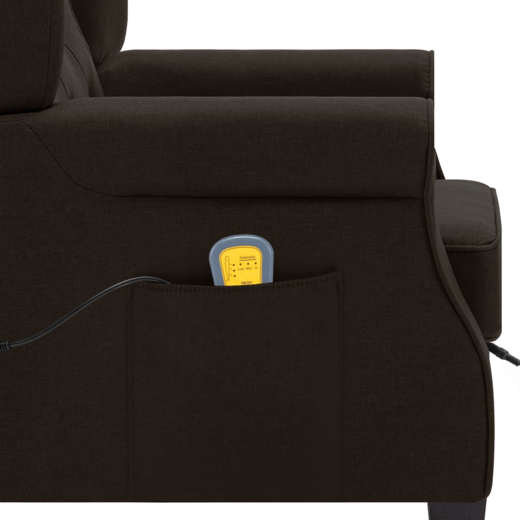 Fauteuil de massage avec repose-pieds en tissu