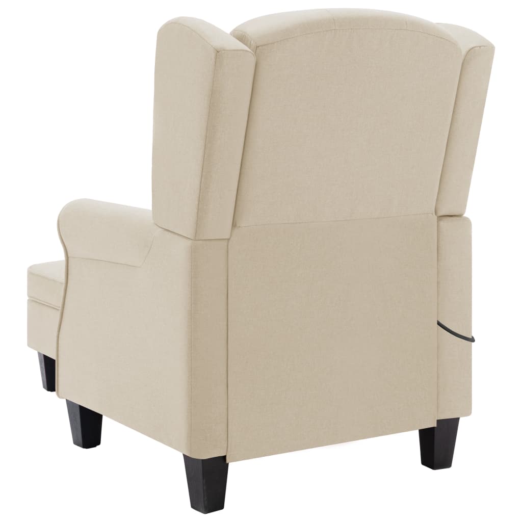 Fauteuil de massage avec repose-pieds en tissu