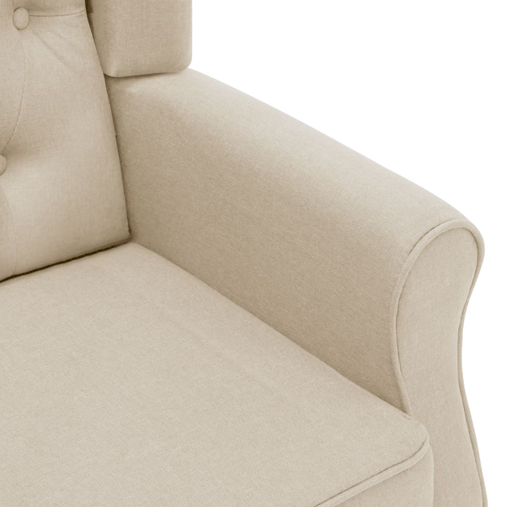 Fauteuil de massage avec repose-pieds en tissu