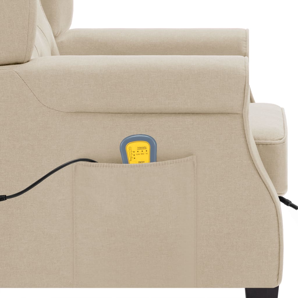 Fauteuil de massage avec repose-pieds en tissu