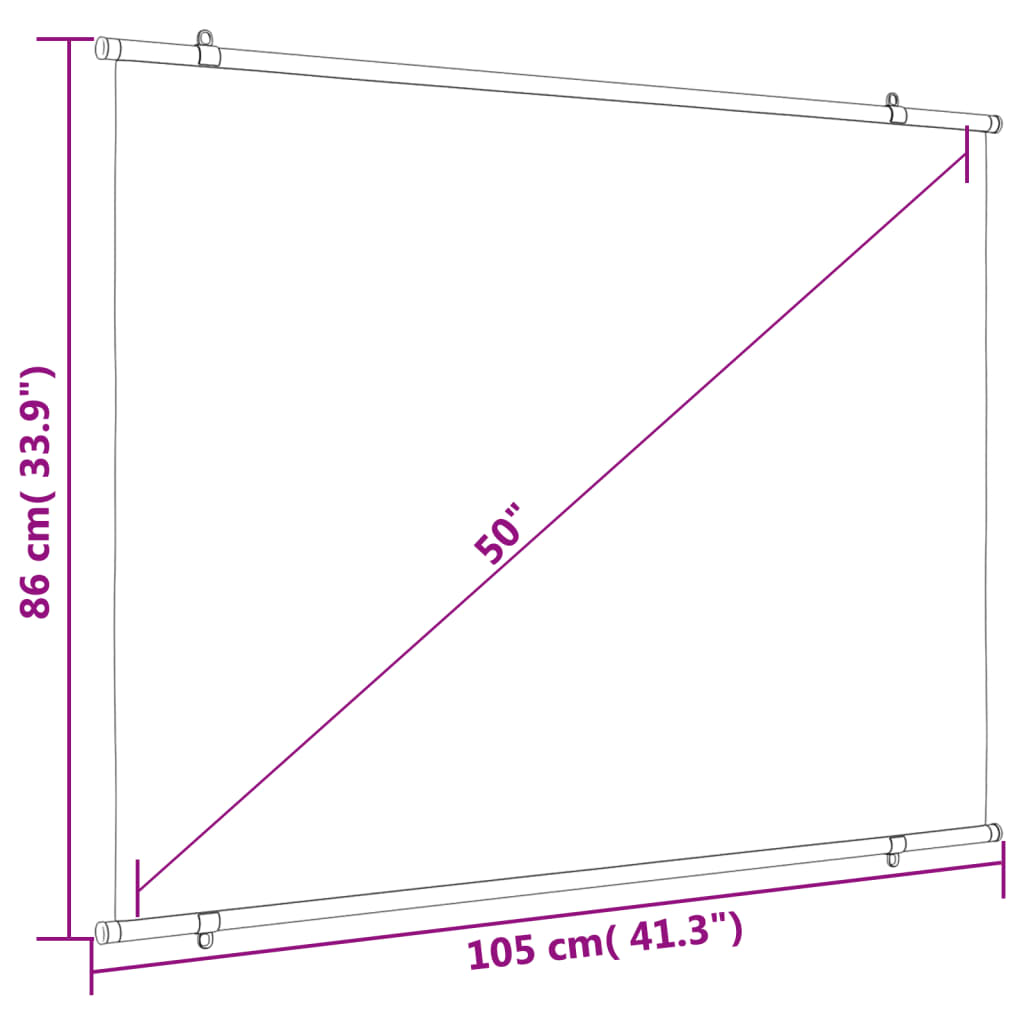 Écran de projection 1:1 81''