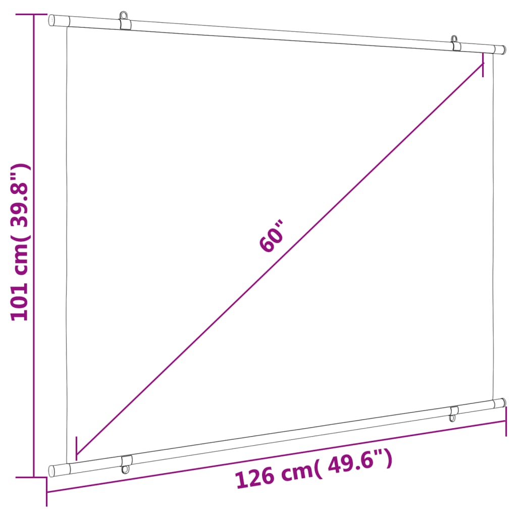 Écran de projection 1:1 81''