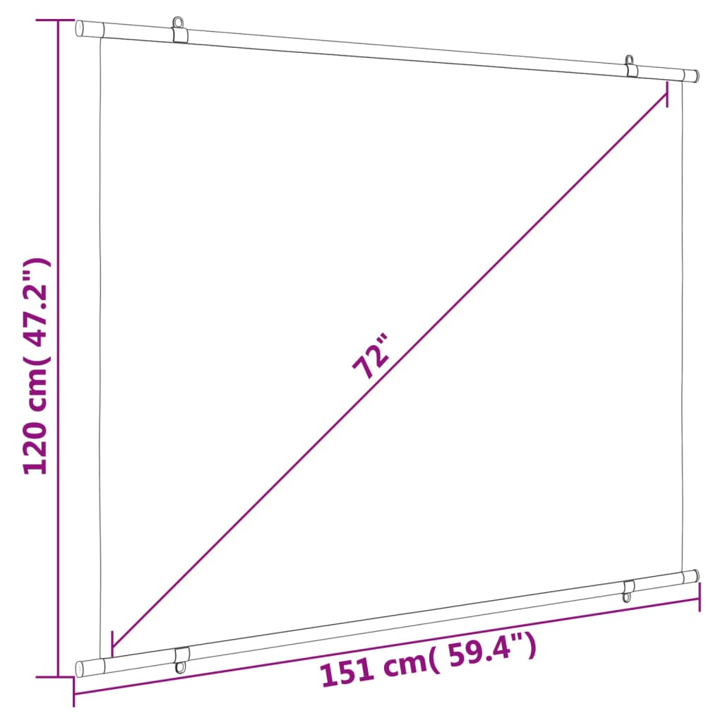 Écran de projection 1:1 81''