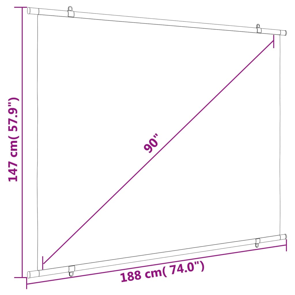 Écran de projection 1:1 81''