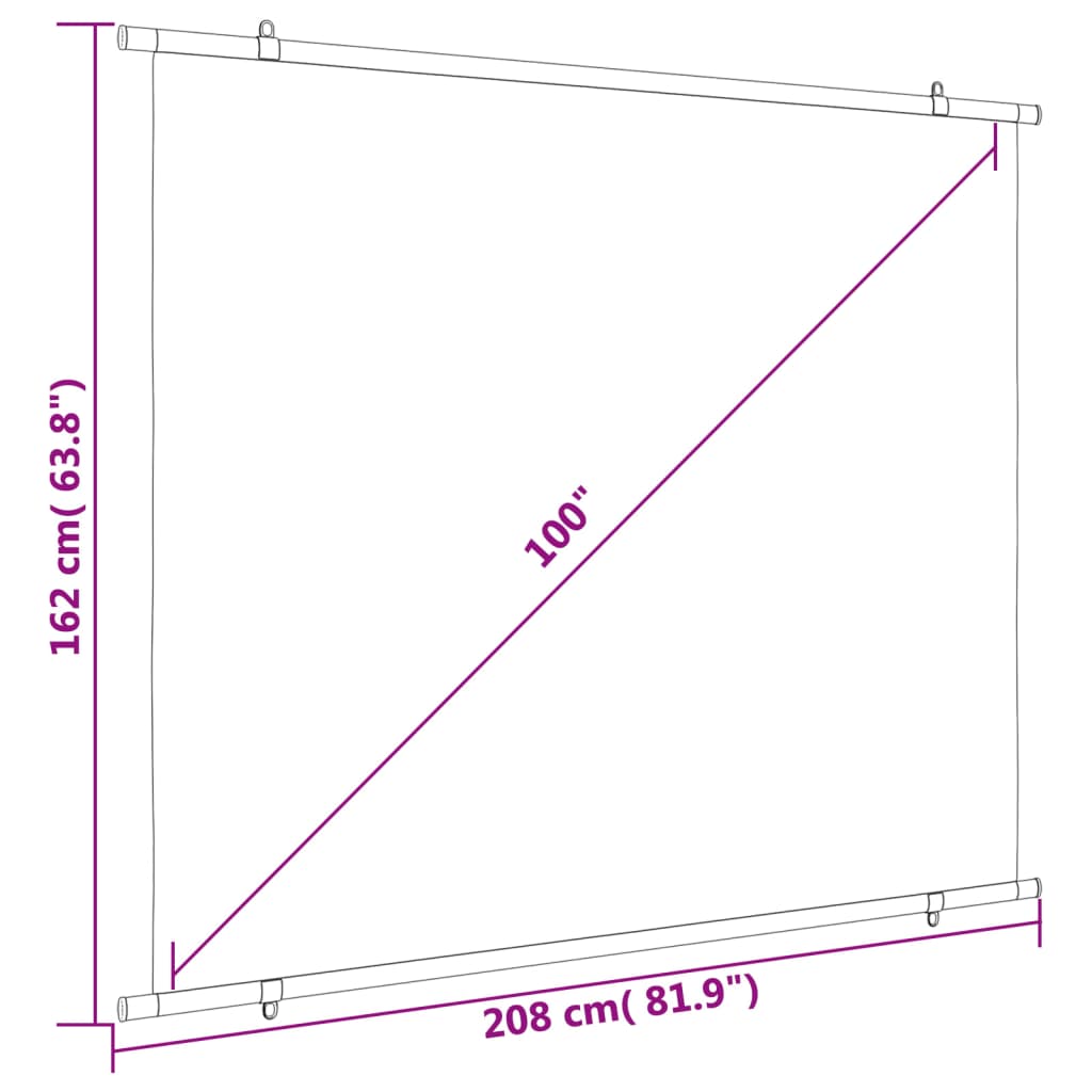 Écran de projection 1:1 81''