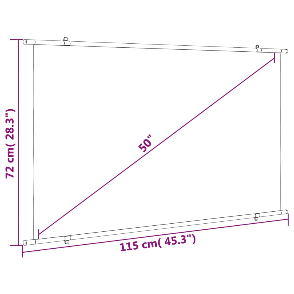 Écran de projection 1:1 81''