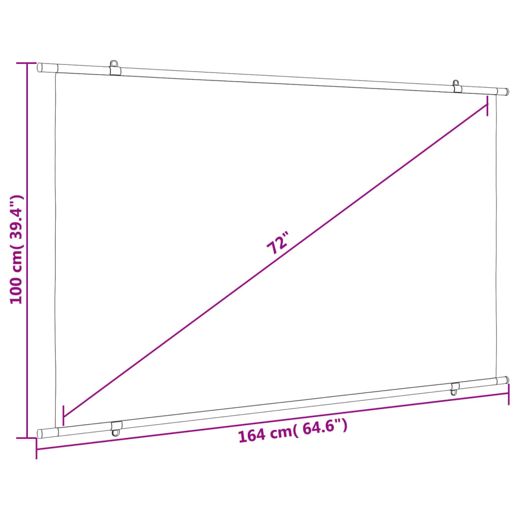 Écran de projection 1:1 81''