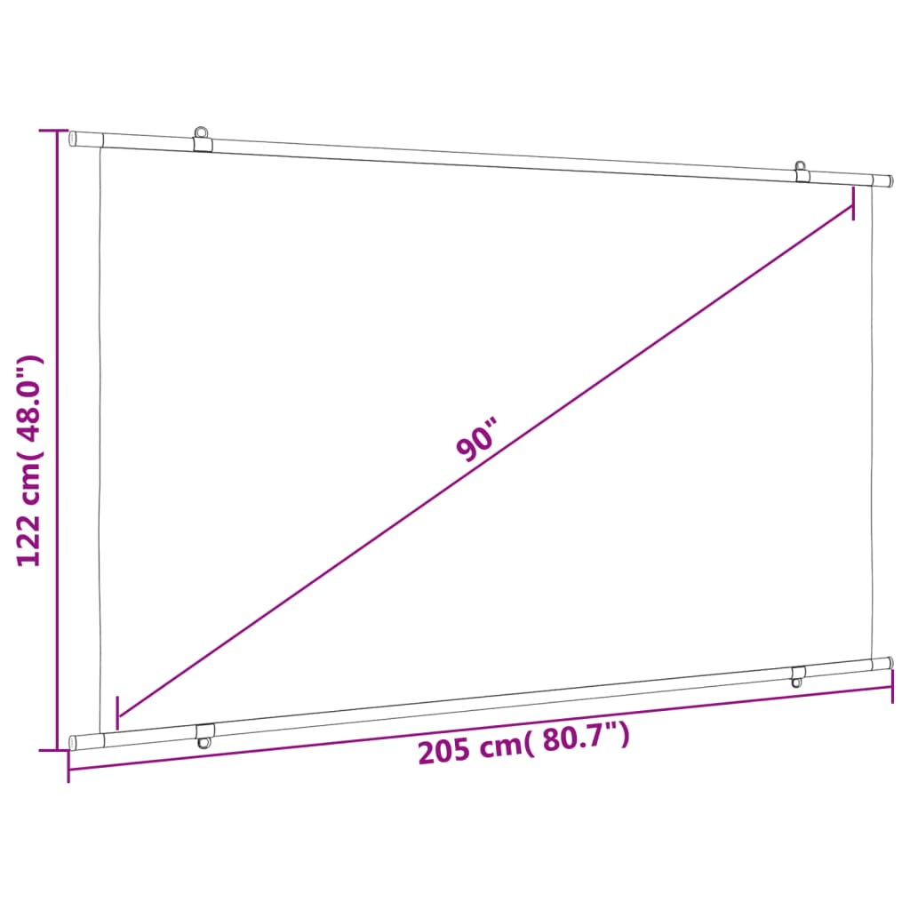 Écran de projection 1:1 81''