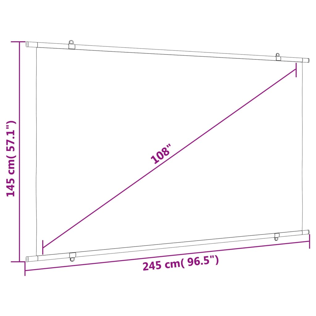 Écran de projection 1:1 81''