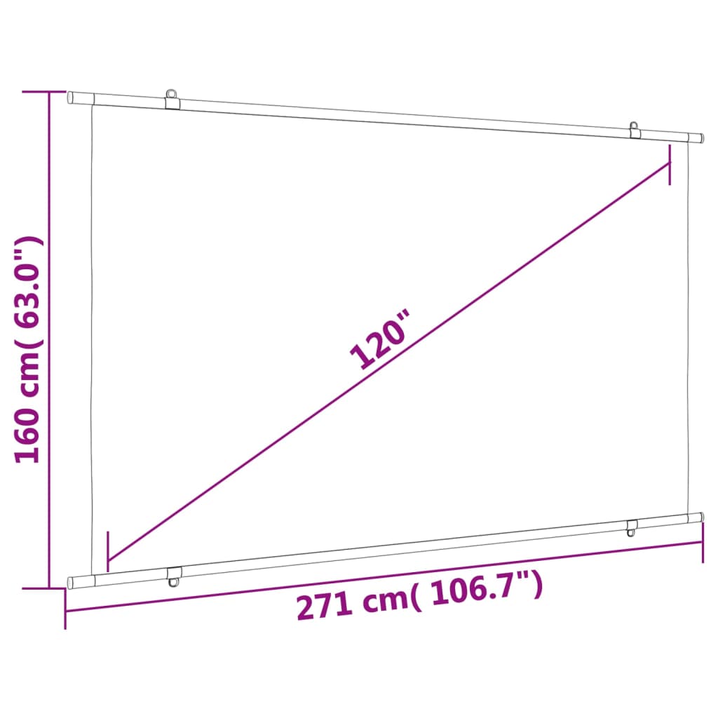 Écran de projection 1:1 81''