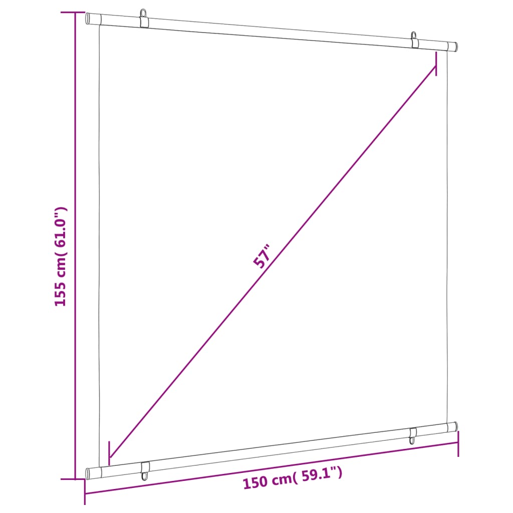 Écran de projection 1:1 81''