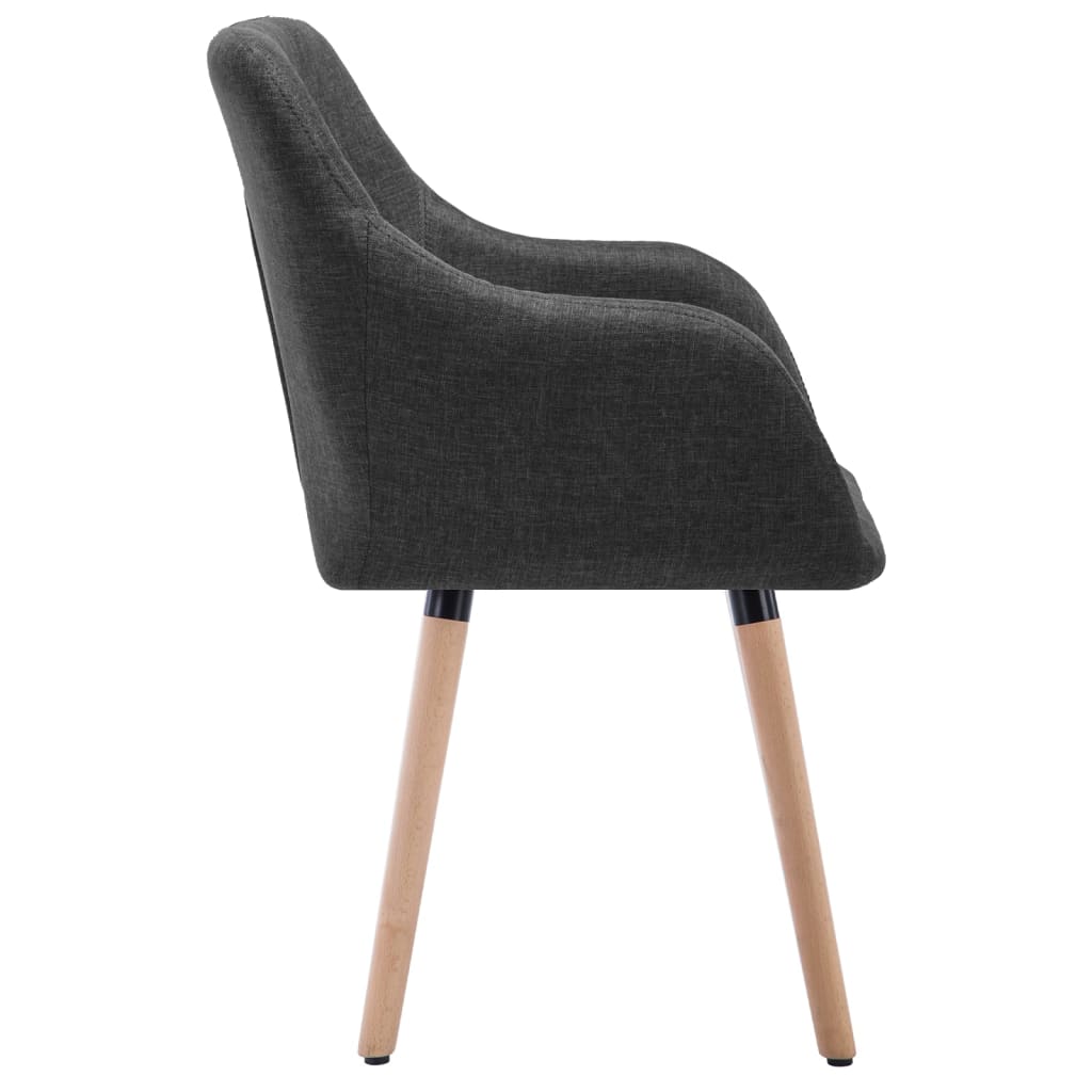 Eetkamerstoelen 2 st stof crèmekleurig