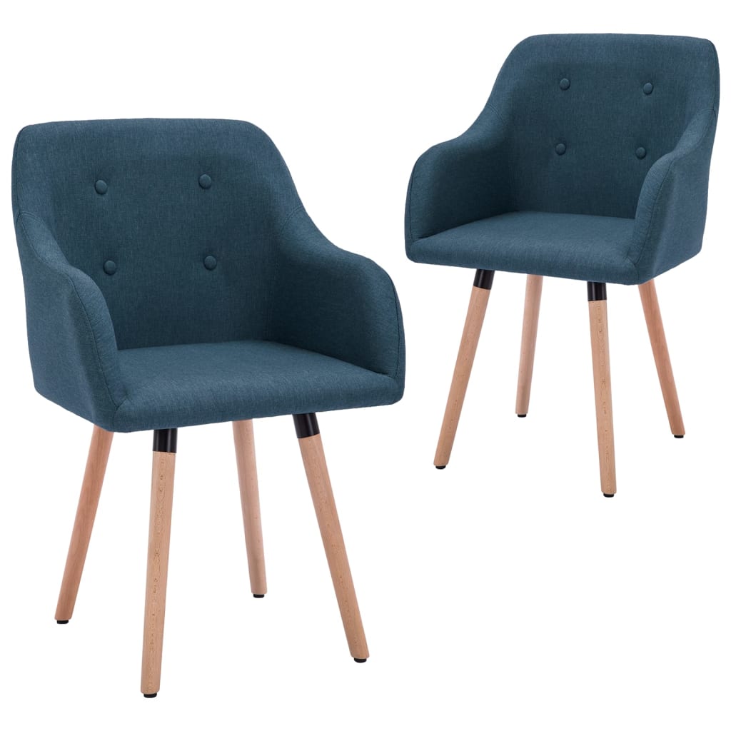 Eetkamerstoelen 2 st stof crèmekleurig